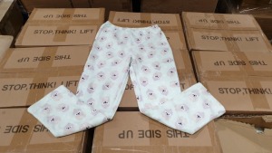 52 X CHILDREN'S OWL FLEECY PYJAMA BOTTOMS AGE 7-8 YEARS IN 2 CARTONS