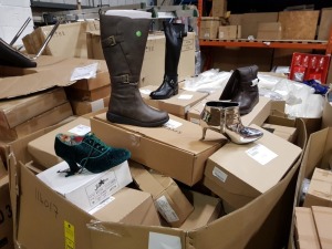 FULL PALLET OF SHOES (JD WILLIAMS RETURNS) IN VARIOUS STYLES AND SIZES