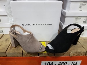 15 X BRAND NEW BOXED (DOROTHY PERKIN'S) WOMEN'S SHOES IN VARIOUS STYLES/SIZES RRP FROM £28.OO - £79.00 PER PAIR