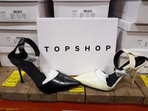 15 X BRAND NEW BOXED (TOPSHOP) WOMEN'S SHOES IN VARIOUS STYLES/SIZES RRP FROM £28.00 - £79.00 PER PAIR