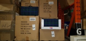 50 X (AUTO CARE) GREEN TARTAN PICNIC RUG - CONTAINED IN 5 BOXES