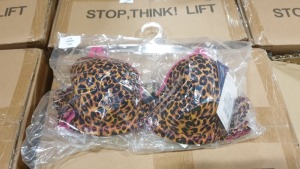 APPROX 50 X BRAND NEW LEPEL LEOPARD BRAS