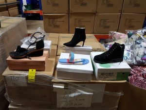 FULL PALLET OF APPROX 203 X MIXED SHOES IN VARIOUS STYLES AND SIZES IE TRUFFLE COLLECTION, GREEN GRASS AND STEPHAN ETC