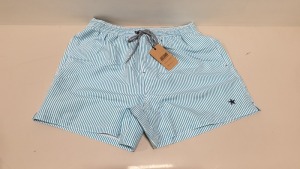 APPROX 42 X BRAND NEW JACAMO BLUE STRIPED SHORTS