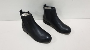 17 X BRAND NEW DOROTHY PERKINS BLACK ANKLE MORGAN BOOTS AND KROME BLACK BOOTS