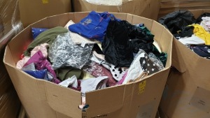 FULL PALLET OF VARIOUS STYLES OF CLOTHING CONTAINING JCL DRESSES, REAL FORM LONDON AND PARIS ST. MOI