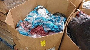 FULL PALLET OF CLOTHING CONTAINING ASOS LOUNGE CARDIGANS AND PEACOCK SHORTS IN VARIOUS STYLES AND SIZES