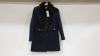 10 X BRAND NEW DOROTHY PERKINS NAVY BUTTONED COATS WITH FAUX FURR