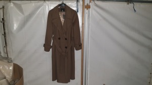 10 X BRAND NEW DOROTHY PERKINS LONG BROWN BUTTONED COATS