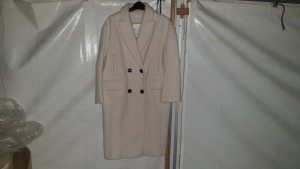 10 X BRAND NEW TOPSHOP WHITE/CREAM WOOL STYLED COATS RRP.PPC £79.00 UK SIZES S M L