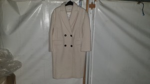 10 X BRAND NEW TOPSHOP WHITE/CREAM WOOL STYLED COATS RRP.PPC £79.00 UK SIZES S M L