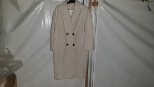 10 X BRAND NEW TOPSHOP WHITE/CREAM WOOL STYLED COATS RRP.PPC £79.00 UK SIZES S M L