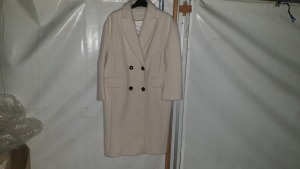 10 X BRAND NEW TOPSHOP WHITE/CREAM WOOL STYLED COATS RRP.PPC £79.00 UK SIZES S M L