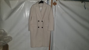 10 X BRAND NEW TOPSHOP WHITE/CREAM WOOL STYLED COATS RRP.PPC £79.00 UK SIZES S M L