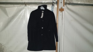 10 X BRAND NEW DOROTHY PERKINS NAVY BUTTONED COATS WITH FAUX FURR UK SIZES 6 8 10 12