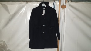 10 X BRAND NEW DOROTHY PERKINS NAVY BUTTONED COATS WITH FAUX FURR UK SIZES 6 8 10 12