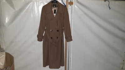 10 X BRAND NEW DOROTHY PERKINS LONG BROWN BUTTONED COATS