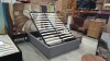 1 X BRAND NEW GREY BED BASE WITH UNDERNEATH STORAGE - 1630X2130X420MM