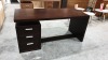 1 X BRAND NEW DARK WALNUT WRITING DESK - 1600X700X750MM