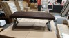 1 X BRAND NEW COFFEE TABLE WITH DARK WALNUT TOP & STAINLESS LEGS (CONTEMPORARY DESIGN) - 350X1000X500 - *NOTE-NO BOX