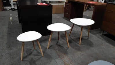 6 X BRAND NEW (CHARLES JACOBS) SET'S OF 3 NESTING TABLE'S IN WHITE (PRODUCT CODE - (CJ-NST-001-WHI)