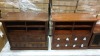 2 X DARK BROWN 4 DRAWER SIDEBOARD UNIT (JD WILLIAMS ONLINE RETURNS) - POTENTIAL DAMAGE