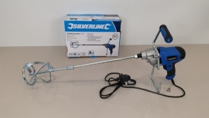 4 X BRAND NEW DIY SILVERLINE 850W PLASTER MIXER 120MM