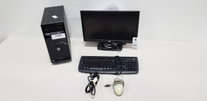 HP PRO 3515 DESKTOP PC WITH HP MONITOR WINDOWS 10 PRO 500GB HARD DRIVE INCLUDES KEYBOARD AND MOUSE