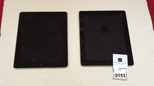 2 X APPLE IPADS IN GREY AND BLACK (FOR SPARES)