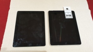 2 X APPLE IPADS IN GREY AND BLACK (FOR SPARES)