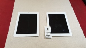 2 X APPLE IPADS IN WHITE AND GREY (FOR SPARES)