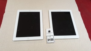 2 X APPLE IPADS IN WHITE AND GREY (FOR SPARES)