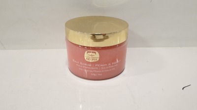 4 X BRAND NEW KEDMA PEACH & HONEY SALT SCRUB WITH DEAD SEA MINERALS AND NATURAL OILS PARABEN-FREE 500g/ 18OZ