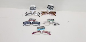 150 X PAIRS OF FOSTER GRANTS READING GLASSES IN VARIOUS FOCAL STRENGTHS - IN 1 BOX