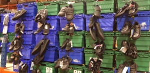 £600-£700 RETAIL PRICED BRAND NEW CHILDRENS SHOES & FOOTWEAR (MAINLY BLACK) - AVERAGE 12 PRS/TRAY. NOTE SIMPLE MAGNETIC SECURITY TAGGED - IN 5 TRAYS (NOT INC)