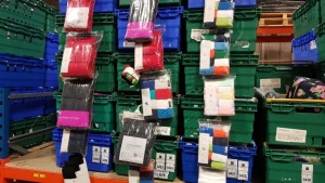 £500 MIN RETAIL PRICED BRAND NEW CHILDRENS SOCK PACKS & TIGHTS IN VARIOUS AGES - NOTE SIMPLE MAGNETIC SECURITY TAGGED ON SOME PACKS - IN 5 TRAYS (NOT INC)