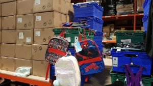 APPROX £500 RETAIL OF BACKPACKS / SCHOOL BAGS IN VARIOUS DESIGNS & COLOURS - 50+ BAGS - IN 7 TRAYS NOT INCLUDED