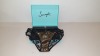 50 X SCRUMPIES OF MAYFAIR HONEY CRUNCH GOLD TANGA BRIEFS - SIZES 10-16 (2-5) - QTY BREAKDOWN 2(12), 3(14), 4(12), 5(12) - WITH BAG OF 50 CHARMS AND 25 PRESENTATION BOXES - ORIG RRP £35 EACH (£1750 TOTAL)