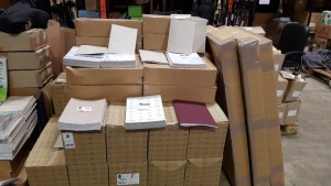 FULL PALLET CONTAINING APPROX 500 X BRAND NEW EXERCISE BOOKS AND TTS SUFFIXES & PREFIXES WHITBOARD