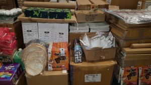 FULL PALLET CONTAINING BRAND NEW ASSORTED EDUCATIONAL/STATIONERY EQUIPMENT IE MB CREATION LITE BRITE, TTS SUFFIXES & PREFIXES WHITEBOARD, SKETCH BOOKS, TINS, PARASOL BASES ETC