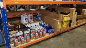 APPROX 175+ MIXED AUTOMOBILE ACCESSORIES TO INCLUDE - TOW BARS, COOLANT, SCREEN WASH, ANTI FREEZE,WINDOW SCREEN SCRAPERS ETC.. - CONTAINED ON FULL BAY