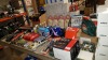 APPROX 150 X MIXED AUTOMOBILE ACCESSORIES TO INCLUDE - STUNT SCOOTER, FIRE EXTINGUISHER, ICE SCRAPER, BIKE MUD GUARD, MONT BLANC FITTING KIT, AIR FILTER, (CASTROL) OIL, UNIVERSAL BACK REST, ULTRASONIC SENSOR ETC - CONTAINED ON FULL TABLE