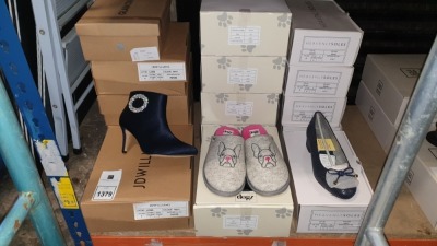 15 X BRAND NEW LADIES SHOES IN VARIOUS STYLES ANSD SIZES IE JD WILLIAMS UK SIZE 4, DOGZ UK SIZE 5E AND HEAVENLY SOLES UK SIZE 4 AND 5