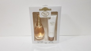 50 X BRAND NEW PRETTY WOMAN NATURAL SPRAY VAPORISATEUR 100ml 3.0FL.OZ. AND PERFDUMED BODY LOTION 90ml 3.0FL.OZ.