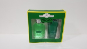 50 X BRAND NEW HOGO DEEP GREEN NATURAL SPRAY VAPOURISATEUR 100ml 3.3FL.OZ. AND PERFUMED SWHOWER GEL 120ml 4.0FL.OZ.