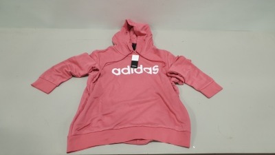 17 X BRAND NEW ADIDAS PINK SWEATSHIRTS- 10 X UK SIZE 2XL AND 7 X UK SIZE XL