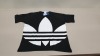 22 X BRAND NEW ADIDAS BG TREFOIL T-SHIRTS IN BLACK UK SIZE M