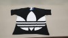 20 X BRAND NEW ADIDAS BG TREFOIL T-SHIRTS IN BLACK UK SIZE S