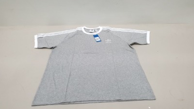 8 X BRAND NEW ADIDAS 3-STRIPES T-SHIRT IN GREY UK SIZE XL