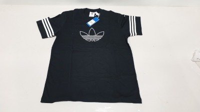 9 X BRAND NEW ADIDAS OUTLINE T-SHIRT IN BLACK UK SIZE M